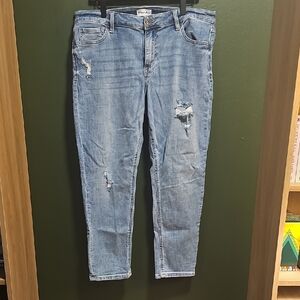 Studio Blue Casey Mid Rise Relaxed Skinny Jeans Distressed Cropped 33 Stitch Fix